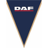 Вымпел треугольный DAF фон синий (260х200) цветной  (уп.1шт) SKYWAY