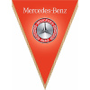 Вымпел треугольный Mersedes-Benz  фон оранжевый (260х200) цветной  (уп.1шт) SKYWAY
