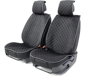 Накидки на сиденье CarPerformance передние 2 шт алькантара черн/серые CUS-1012 BK/GY