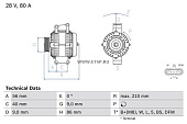 Генератор 24V 80A DAF MG799