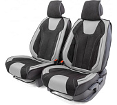Накидки на сиденье CarPerformance передние 2 шт алькантара + экокожа черн/серые  CUS-3044 BK/GY