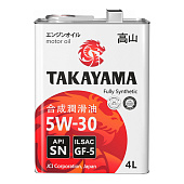 TAKAYAMA 5W30 ILSAC GF-5 API SN синт/масло 4L  605585