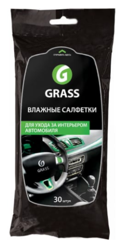 Салфетки влажные GRASS д/ух интерьера 30шт.  IT-0311