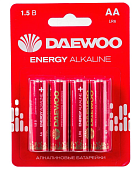 Батарейка LR6 DAEWOO Energy Alkaline AA 1шт LR6EA-4B/2B