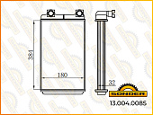 Радиатор отопителя SCANIA 130040140